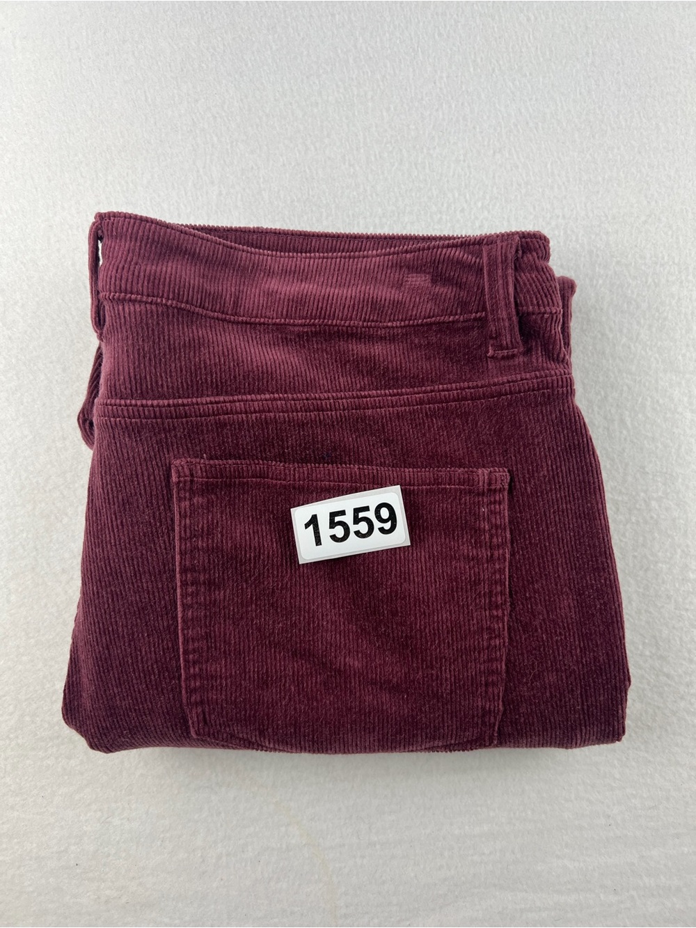 Quince Organic Stretch Corduroy Straight Leg Pant Barolo Burgundy 5 Pocket Sz 14 - Picture 12 of 12